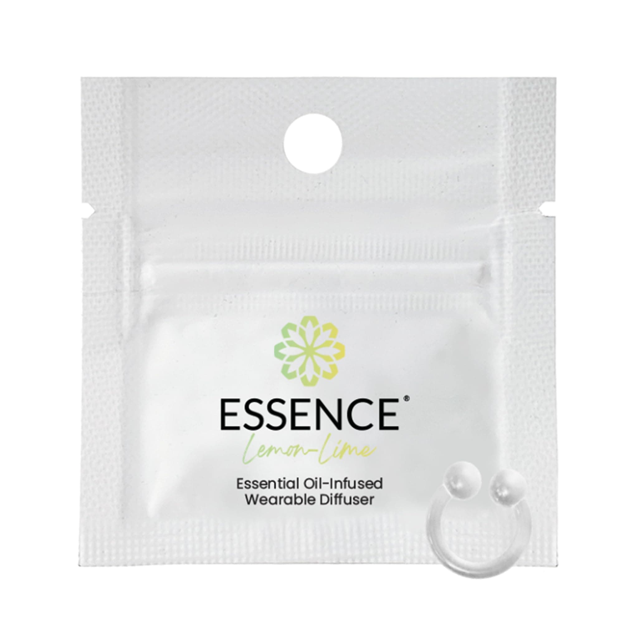 Essence Wearable Aromatherapy Nasal Diffuser – Lemon-Lime Essential Oil Nose Ring Silicone Inhaler for Stress & Mood Support - Made in USA & Travel-Friendly