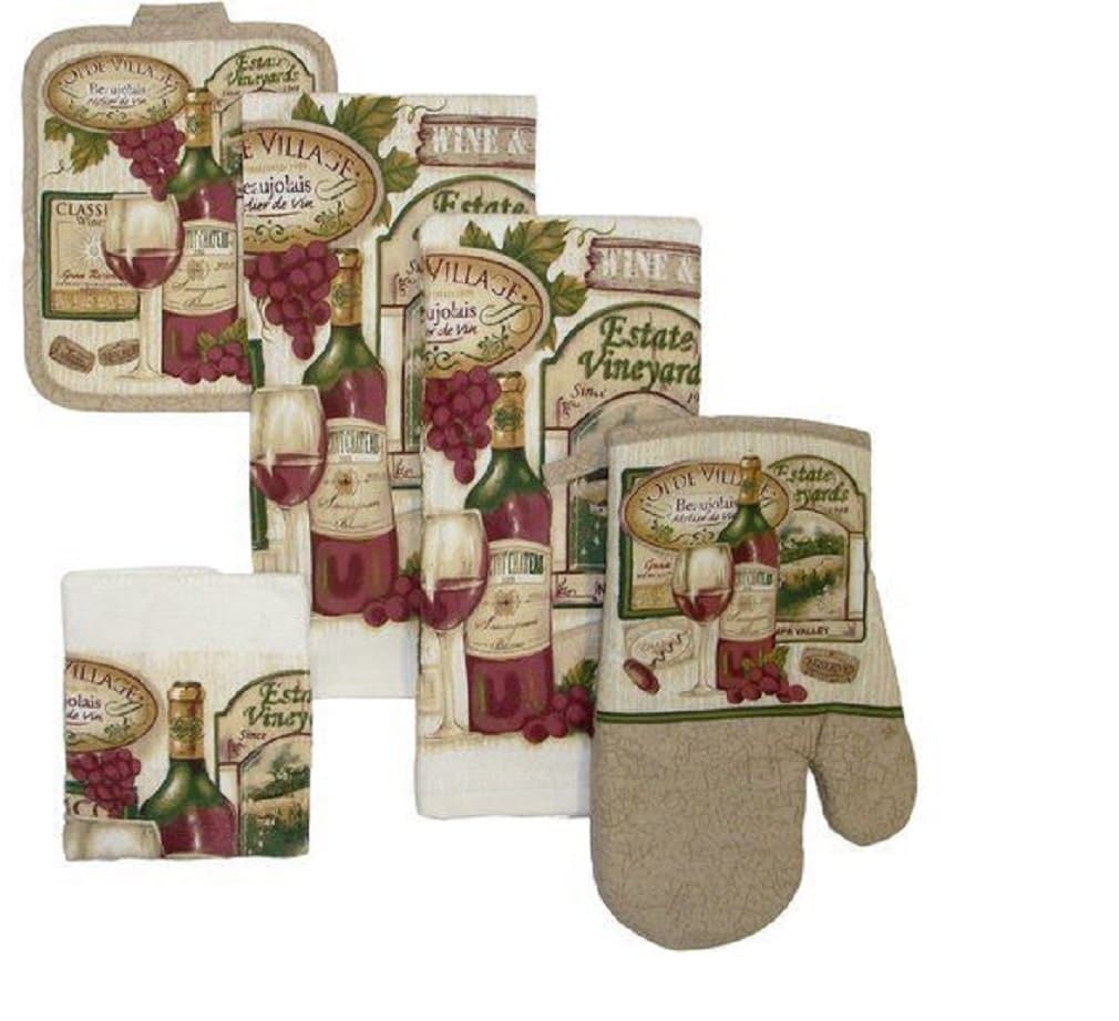 7 Piece Estate Vineyard Kitchen Dish Towel Set