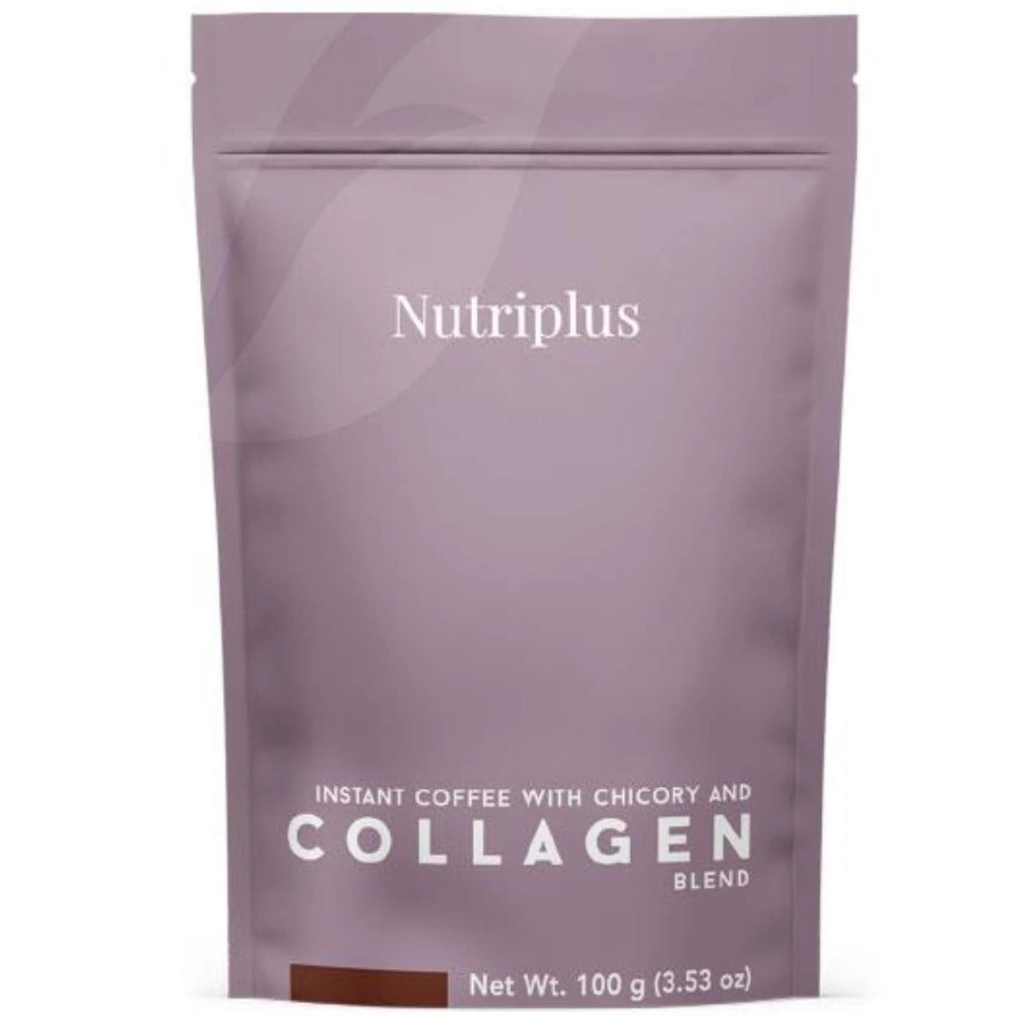 FARMASi Nutriplus Instant Coffee with Chicory and Collagen, Medium Roast Soluble Coffee Blend, Low Caffeine Alternative Beverage, Non GMO, Sugar Free, 3.53 oz