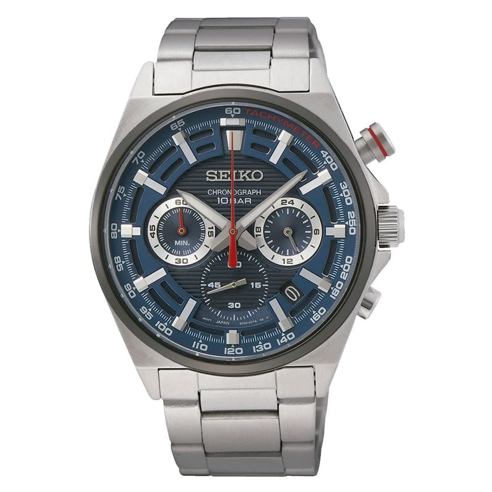 Men's Collection Analog Blue Dial Watch-SSB407P1