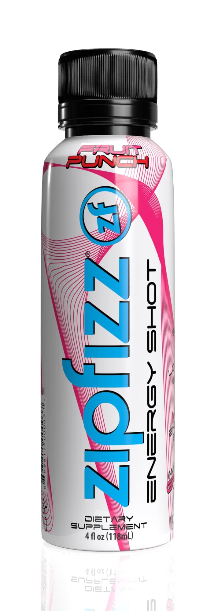 Zipfizz Liquid 4oz Sugar Free Energy Shot, Fruit Punch