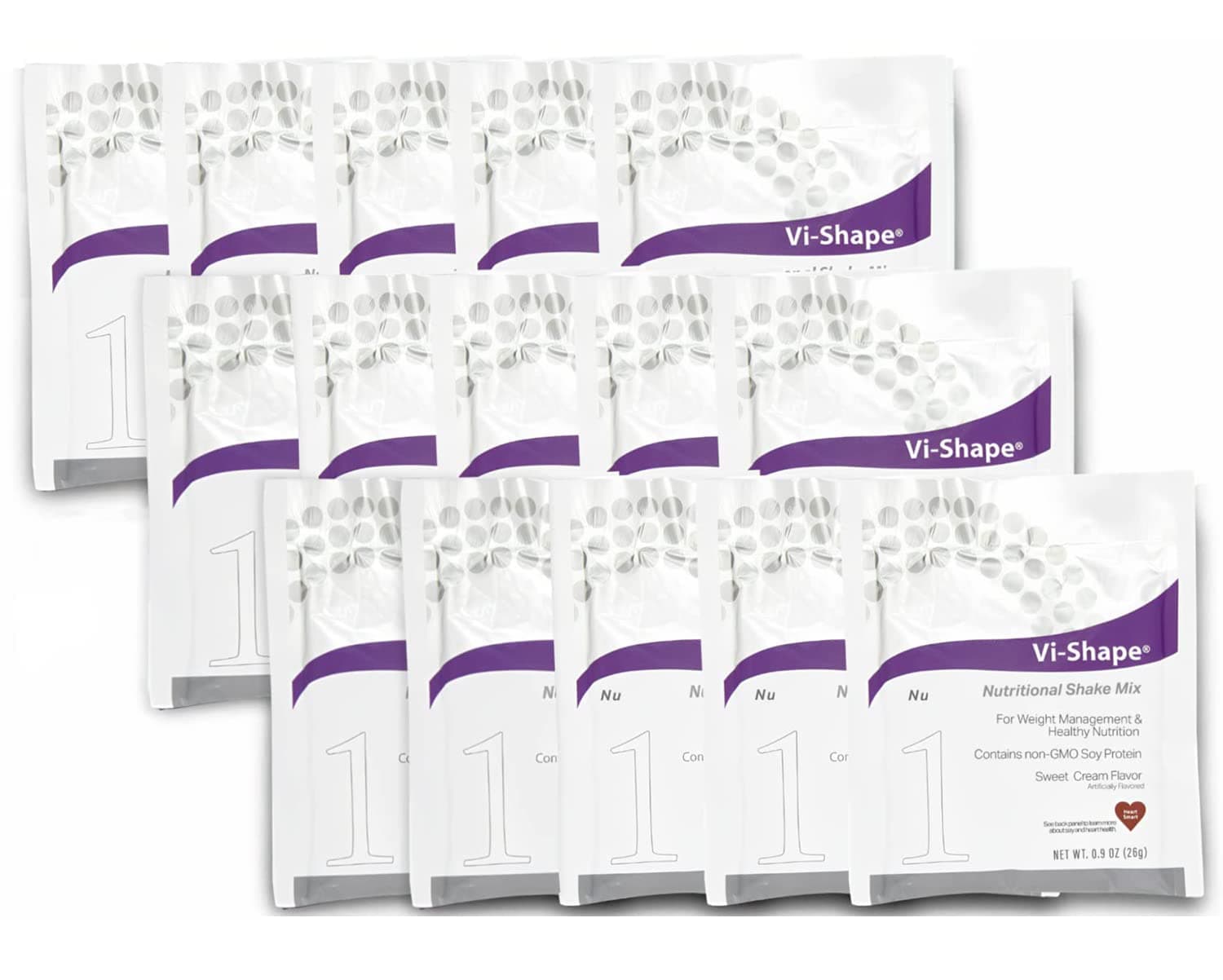 ViSalus Vi-Shape Nutritional Shake Mix Travel Packets (15 Count) | Sweet Cream Flavor
