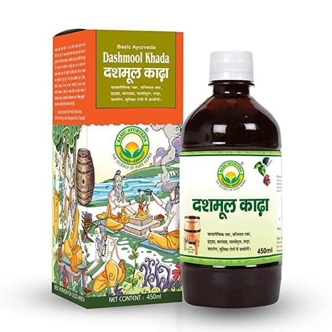 seasol BASIC AYURVEDA Dashmool Kadha 450ml | Certified Organic 100% Natural & Pure Herbal Tonic | Ayurvedic Supplements For Vata Health | A Powerful Blend Of Natural Ingredients Extra Strength Formula