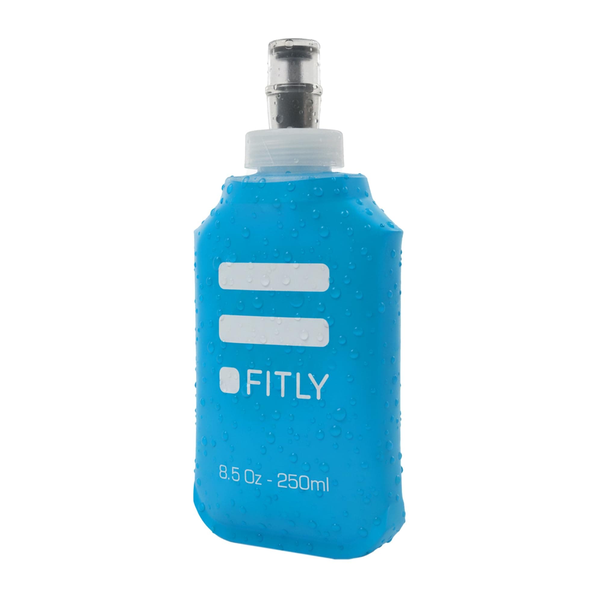 FITLY Soft Flask - Shrink As You Drink Soft Water Bottle for Hydration Pack - Folding Water Bottle Ideal for Running, Hiking, Cycling, Climbing & Rigorous Activity