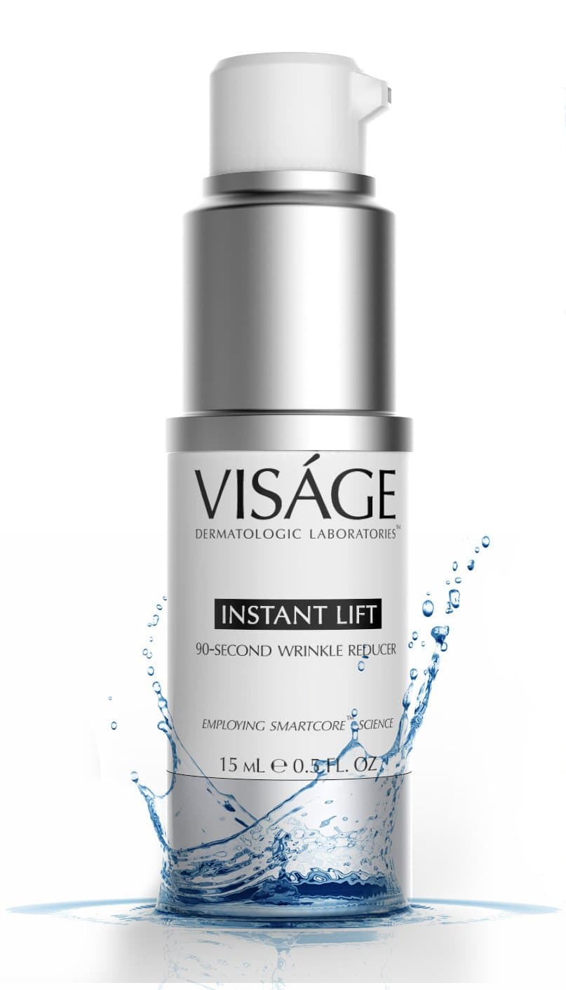 Instant Lift 90-Second Wrinkle Reducer by Visage Best Anti-Aging Cream on Amazon Anti-Wrinkle Formula Eliminates Fine Lines, Puffiness, Dark Circles & Bags All Natural, Organic Botanicals - Moisture Rich Hyaluronic Acid w/ Jojoba Esters & Shea Butter 100% Satisfaction Guarantee - Love It Or It's Free!