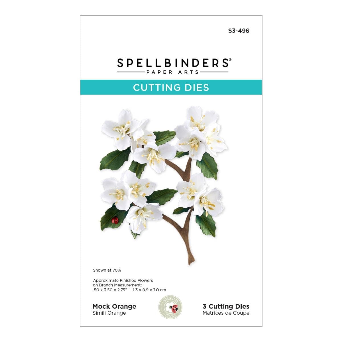 Mock Orange Etched Dies, Metal