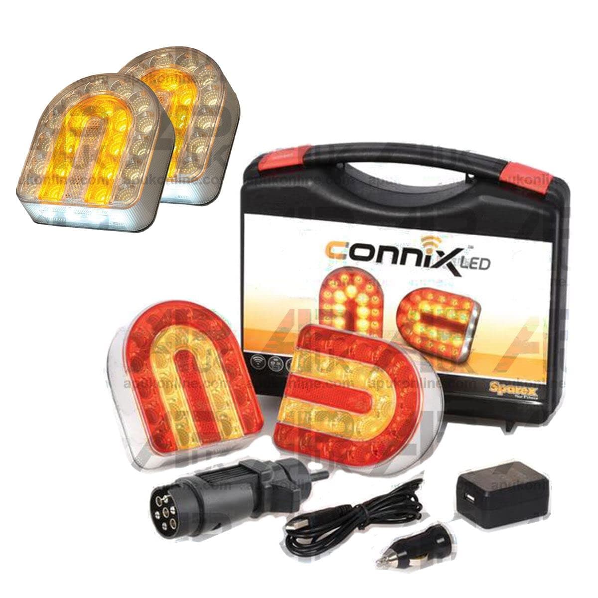 APUKWireless LED Front & Rear Trailer Light Kit Retrofit Replacement for IReplacement for Williams Bateson