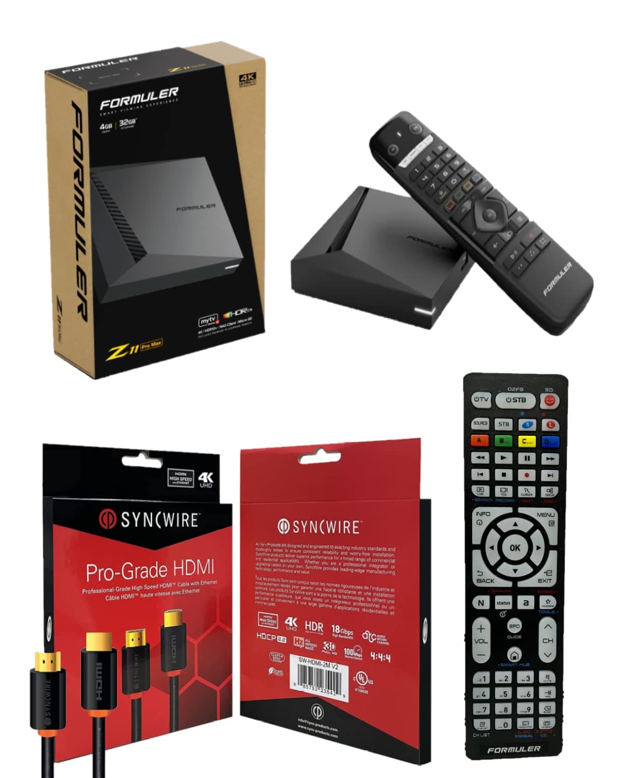 Z11 Pro Max 4K Android 11 Dual Band 5G Gigabit LAN 4GB Ram 32GB Storage with Premium IR1 Remote Control | Bonus HDMI Cable | Bonus Formuler Luminous Remote Control