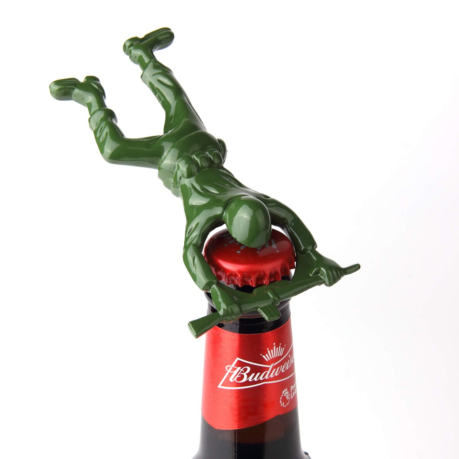 Creative 3D Army Man Bottle Opener,Unique Easy Opening Bottle Opener for Beer and beverage (Green )