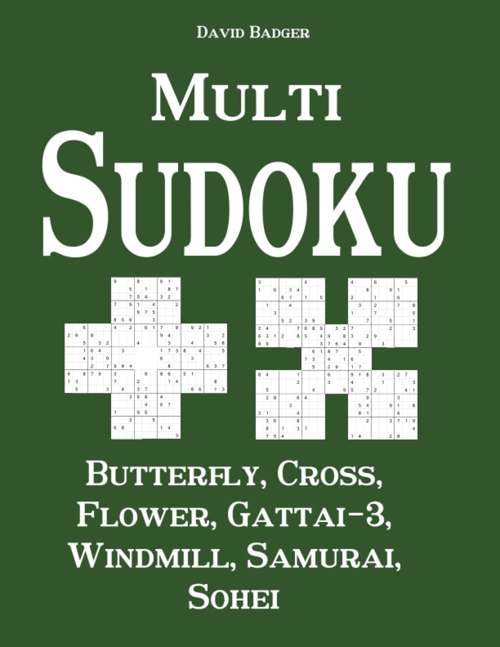 Multi Sudoku: Butterfly, Cross, Flower, Gattai-3, Windmill, Samurai, Sohei