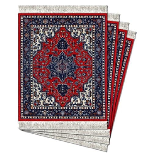 MouseRug Tabriz Heriz Pattern CoasterRugs (Set of 4)