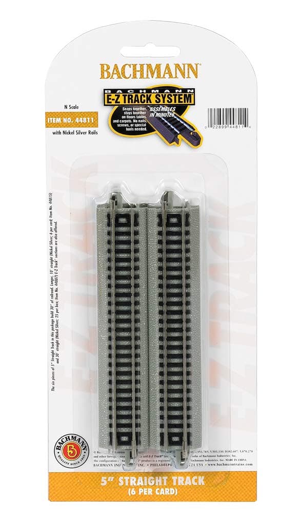 5 inch Straight Track (6/Card) - N Scale
