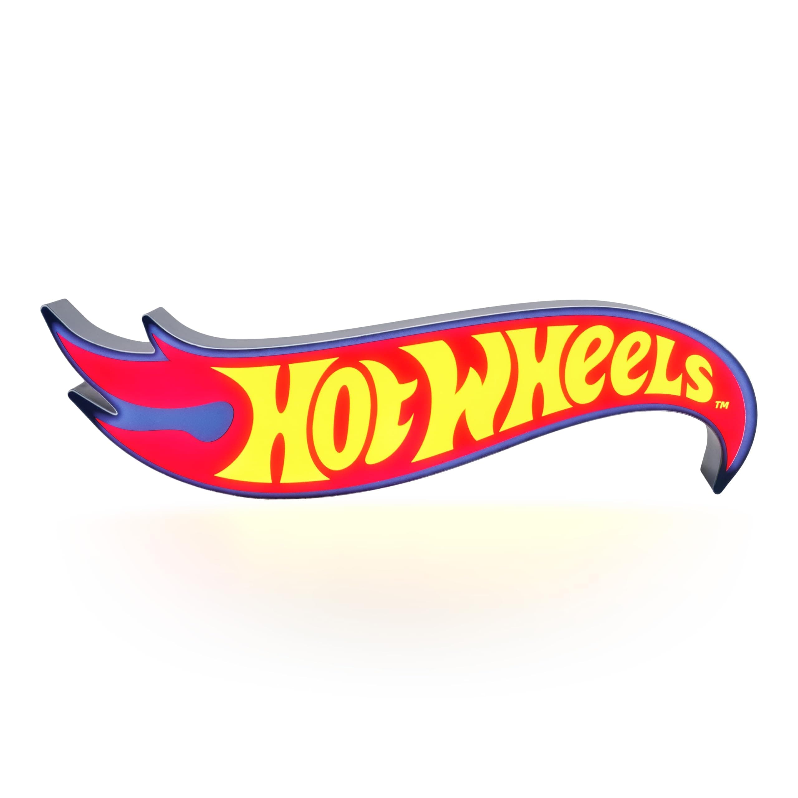 Hot Wheels Logo Light - Officially Licensed Racing Logo Icon Night Light, Racetrack Play Room Decor and Gift for Boys and Girls, Toy Car and Bedroom Accessory and Nightlight for Kids |