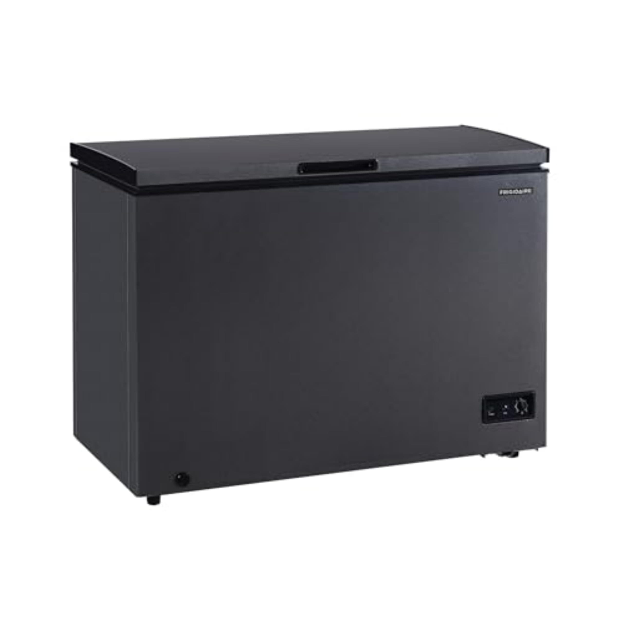 Frigidaire Chest Deep Freezer, 10 Cu. Ft. Capacity, Granita Rugged Design-Adjustable Thermostat-Removable Vinyl Coated Wire Basket-Easy Defrost Drain