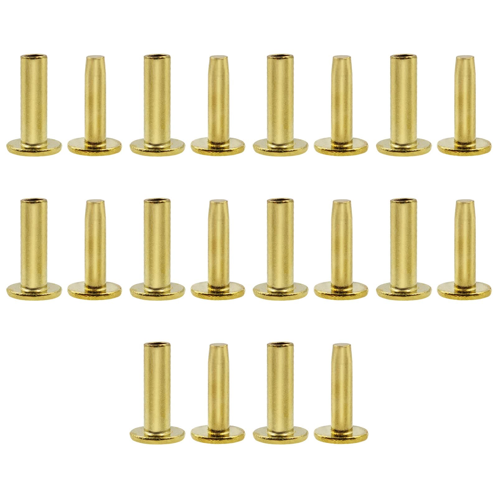 Cutlers Cutlery Rivets 5/16" x 1/2" Knife Making Handle Pins Brass - 10 sets