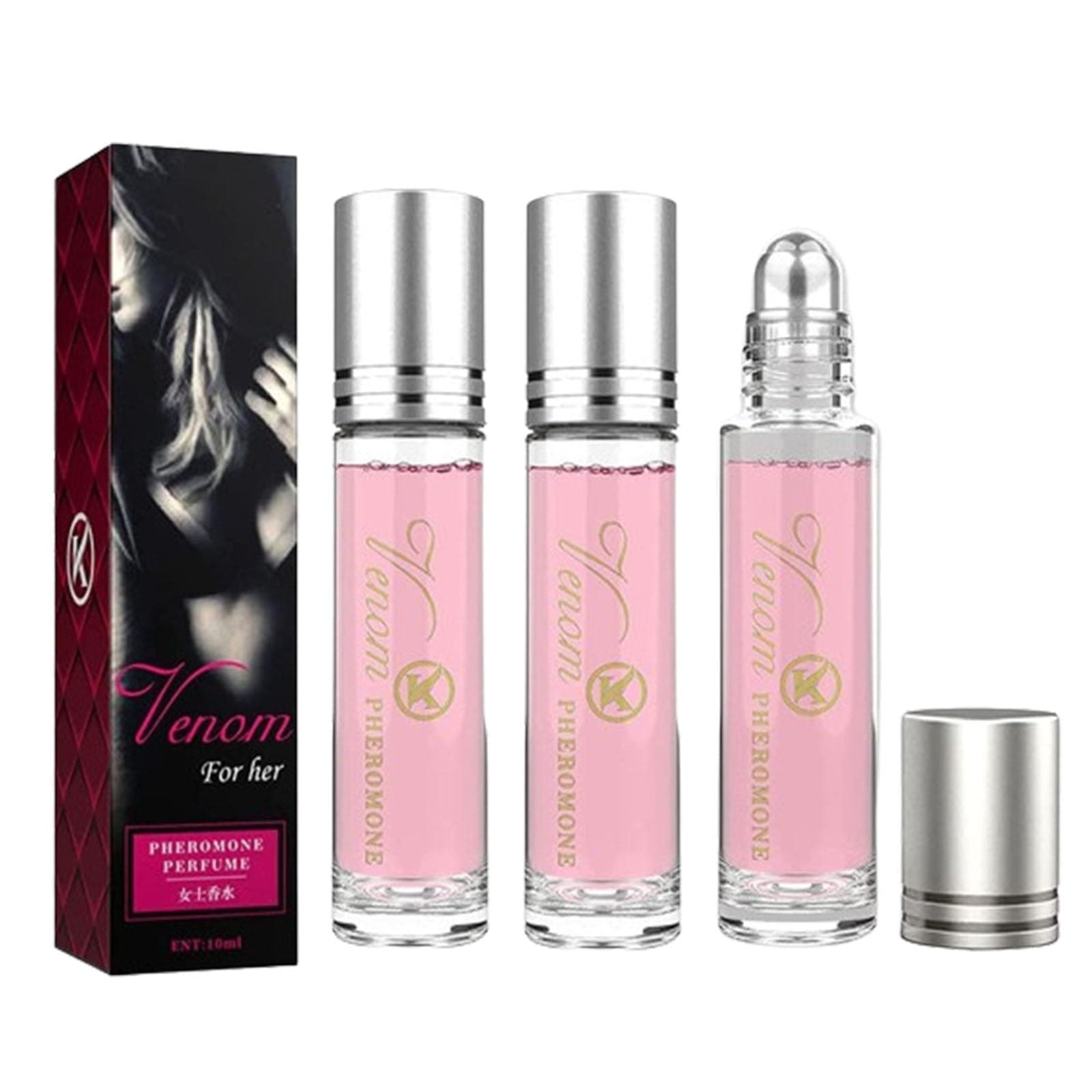 Gemse Pheromones Perfume for Women, Long-Lasting Portable Roll On Perfume Fragrances (3 Pcs)