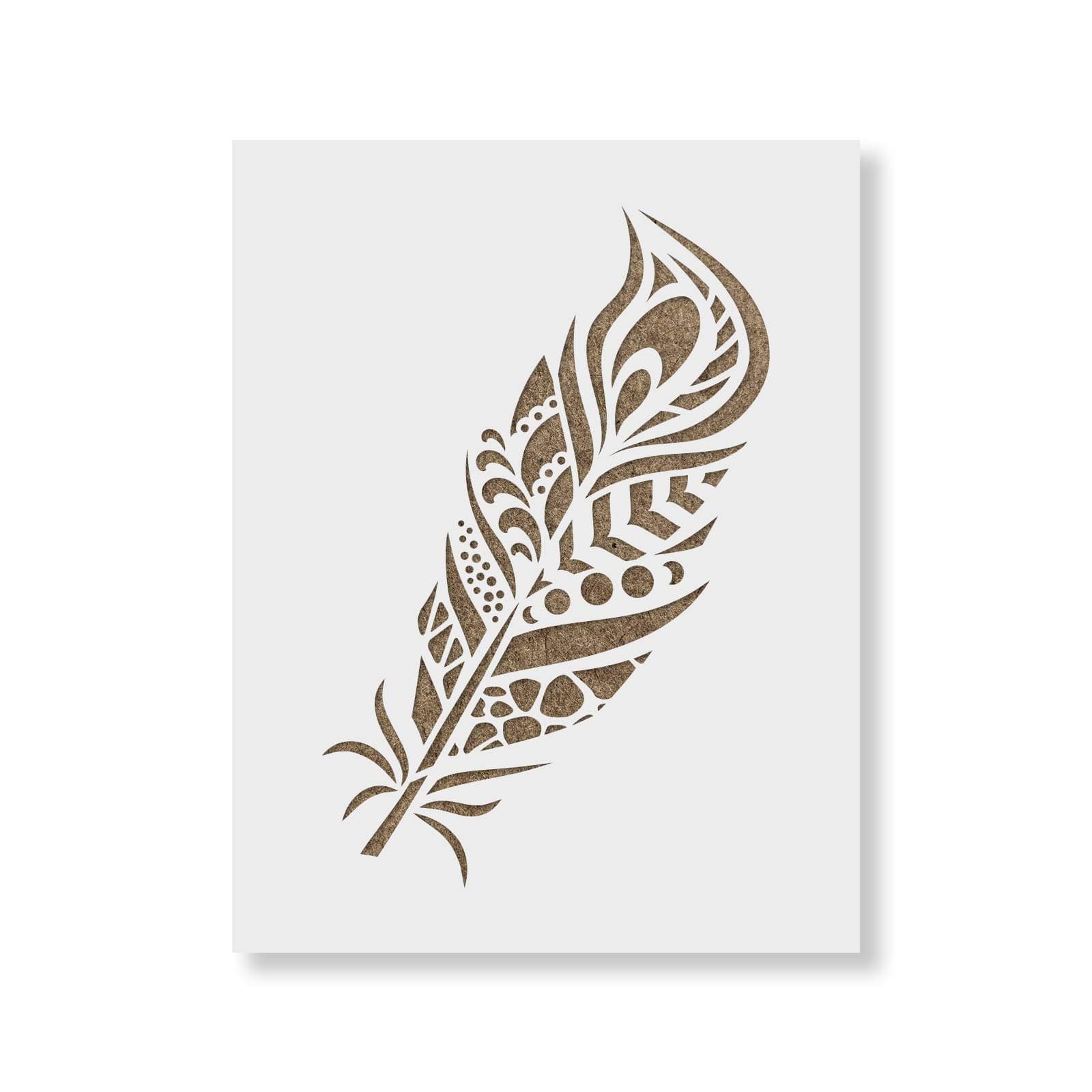 Peacock Feather Stencil - Unleash Artistic Wild Side, Peacock Feather, Mylar Stencil
