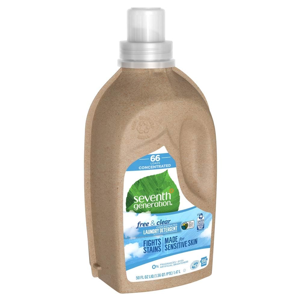 Seventh Generation, Liquid Laundry, 4X Free & Clear, 50.00 OZ (Pack of 6)