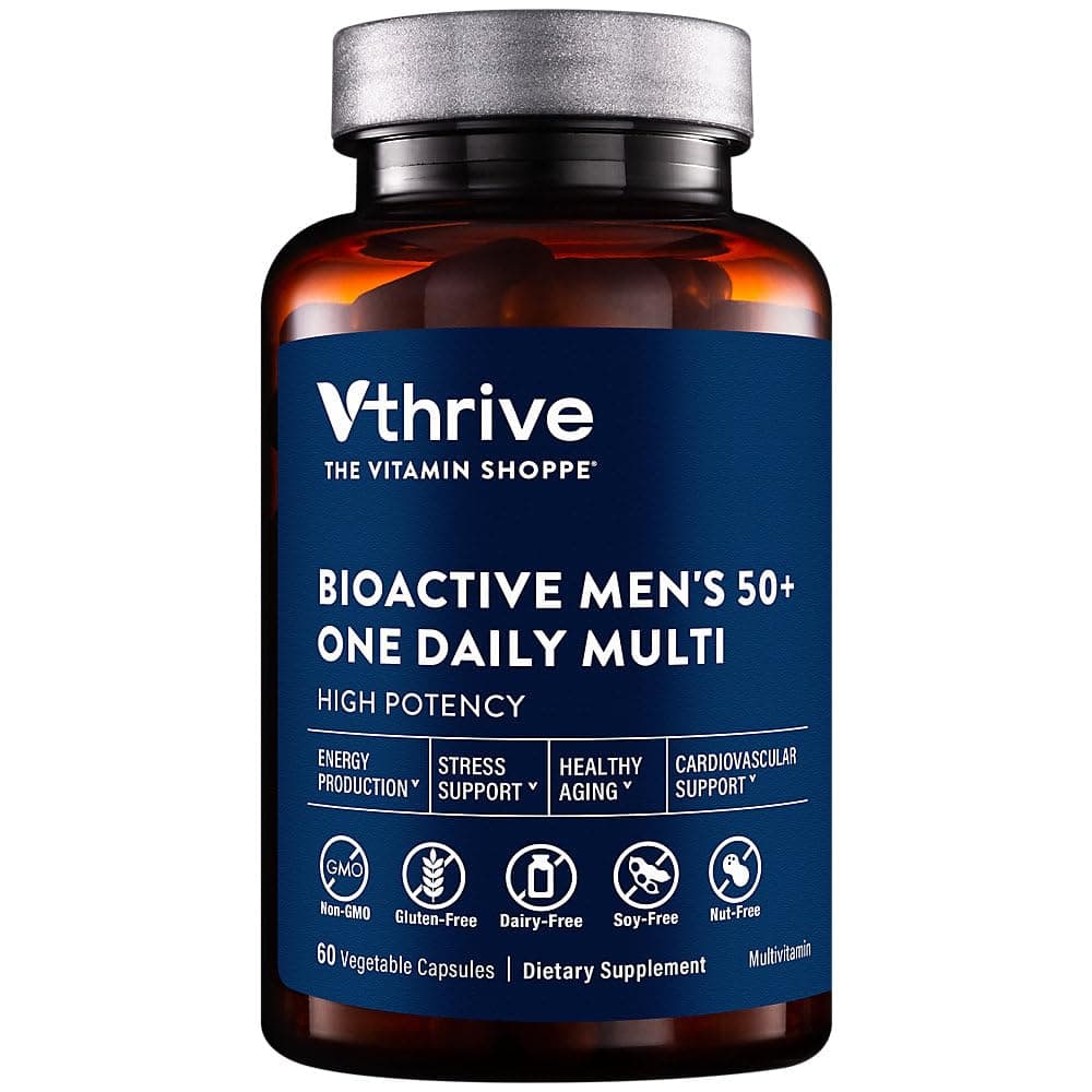 Vthrive Bioactive Men's 50+ Multivitamin - One-Daily Multi (60 Vegetarian Capsules)