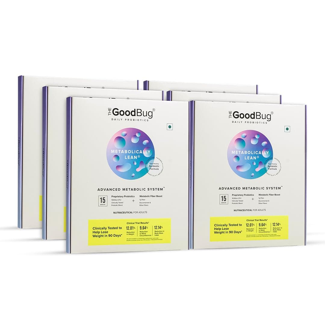 The Good Bug Metabolically Lean: Advance Metabolic System | Weight Loss For Women & Men | 16 b CFUs Probiotics Supplement + L-Carnitine + 7g Prebiotic Fiber | Boosts GLP1, Metabolism & Reduces Cravings Naturally | 90 Days Pack