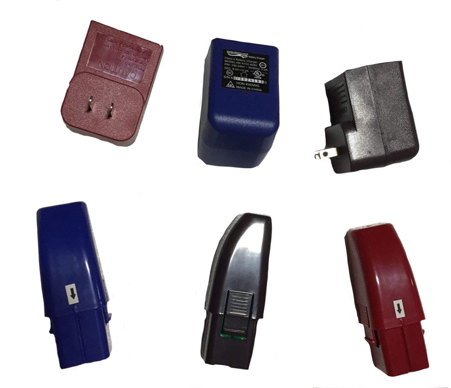 Wall Charger & Replacement Battery for Cordless Swivel Sweeper Touchless Models - Assorted Colors