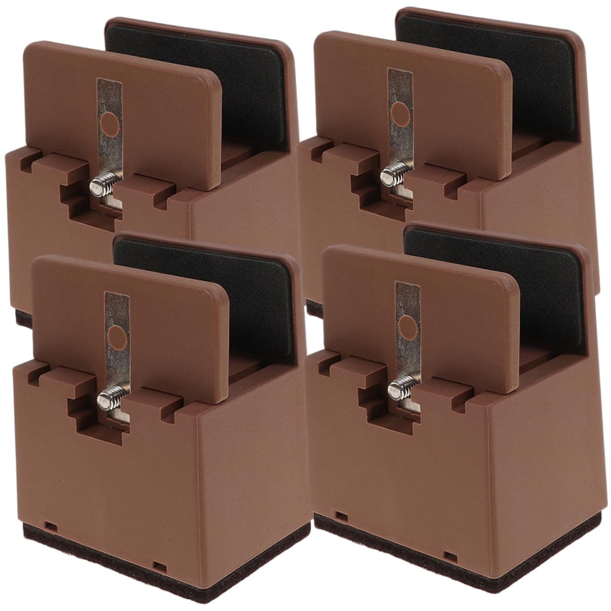 TEHAUX 4Pcs Adjustable Bed Riser Heavy Duty Furniture Elevators Height Increase for Sofa Couch Table and Chair Versatile Bed Raising Blocks for Easy Cleaning and Ergonomic