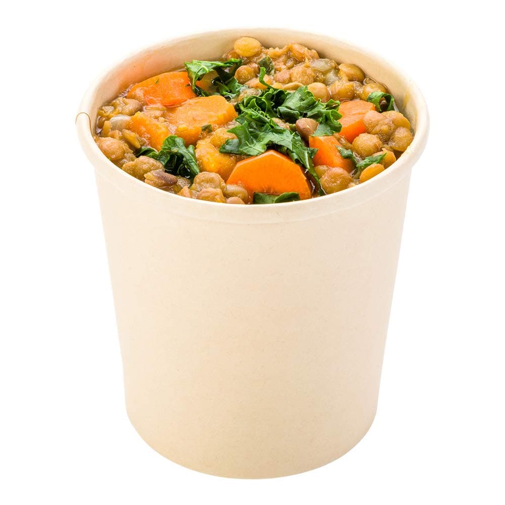 Restaurantware Microwave-Safe Soup Containers 16 Count 12 Ounce Paper Disposable Soup Bowls Leak-Resistant Kraft Hot Food Containers Round Durable Takeout Bowls