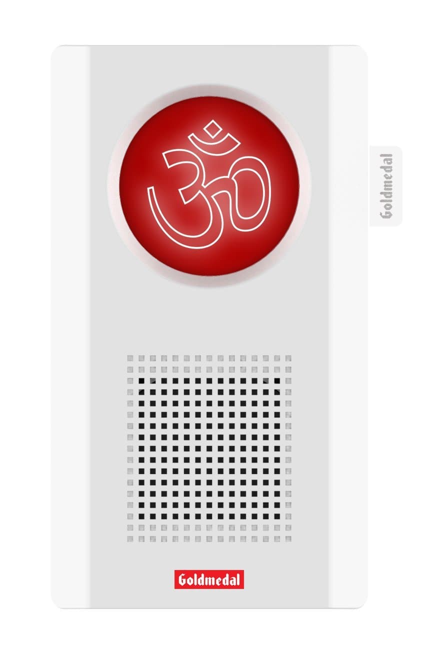 Ekaant - Mantra | Calling Bell for Home | Wall Mounted Door Bell for Office,School | with LED Flash Light | Compack & Elegant Design | (White & Red)