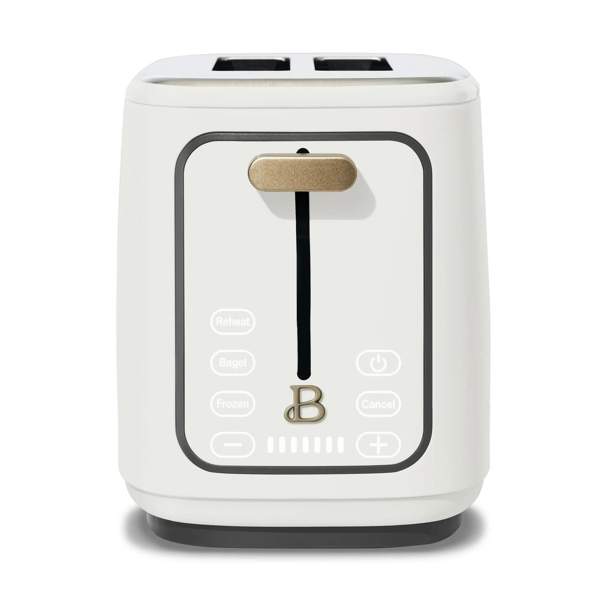 Beautiful 2 Slices Toaster with Touch-Activated Display, 7 Browning Settings, Bagel & Frozen Bread Presets, Slide-Out Crumb Tray Stylish Kitchen Toaster by Drew Barrymore (White Icing)