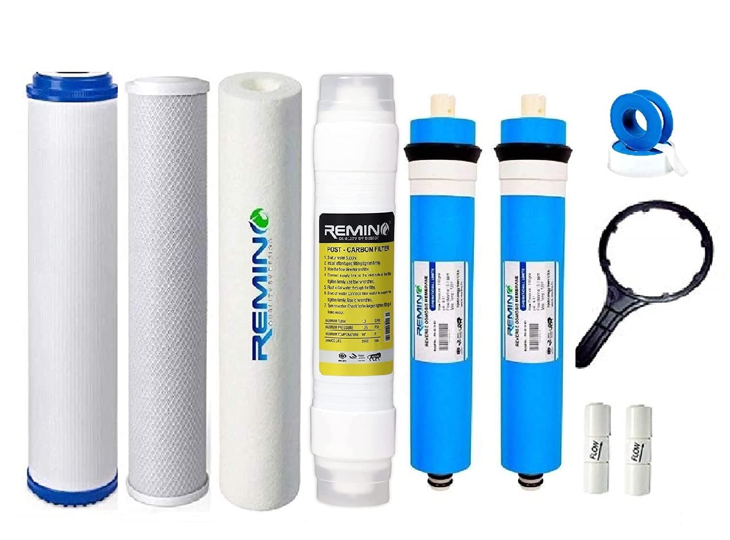 Remino 25 LPH RO Water Purifier Filter Replacement Service Kit with Membrane 25 Litre Water Purifier
