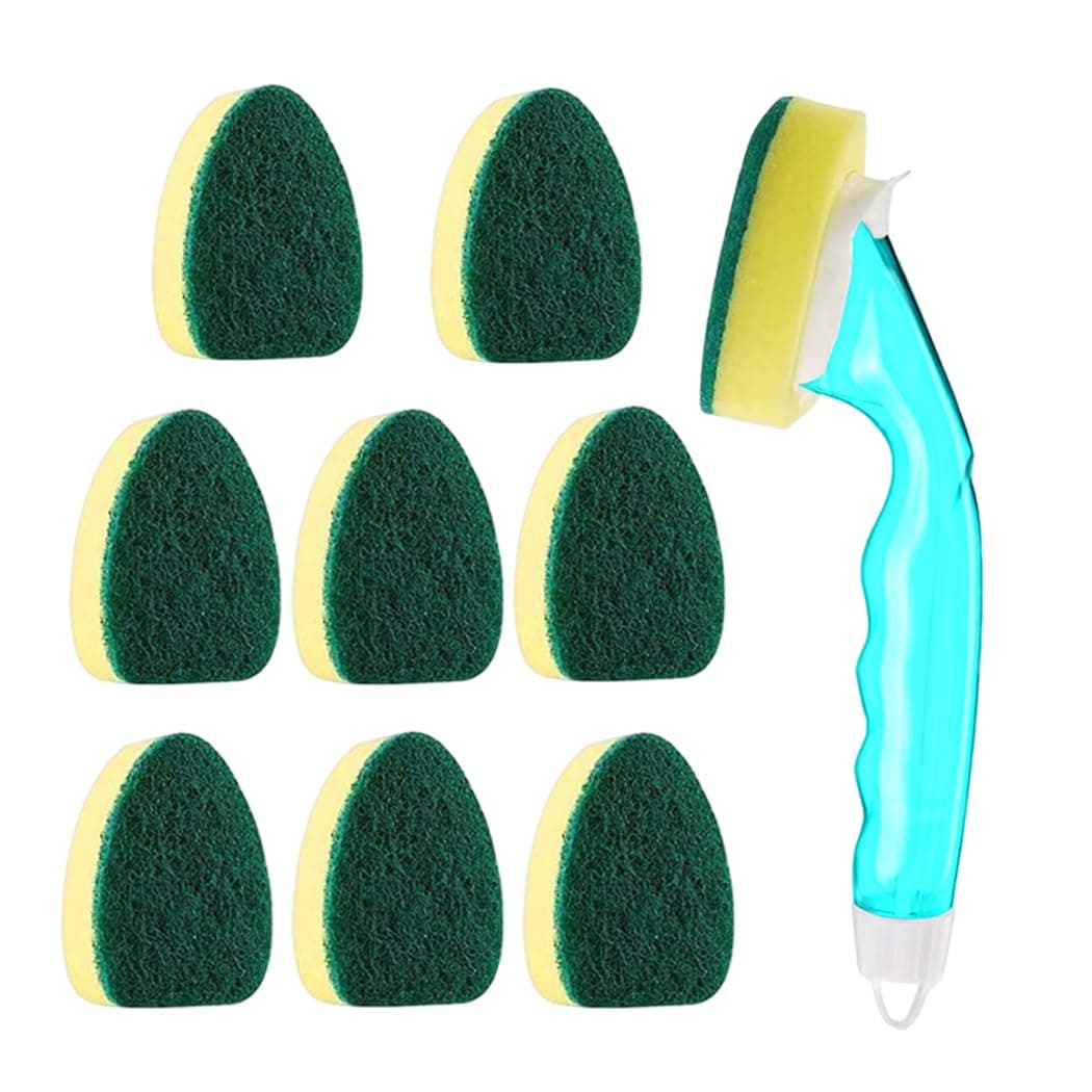 Dish Wand Sponge Refills, Dish Sponge with Handle, Dishwand Refills, Non Scratch Dish Wand Refill Replacement Pack, Dish Scrubber with Handle Kitchen Dishwand Pads with Soap Dispenser for Cleaning