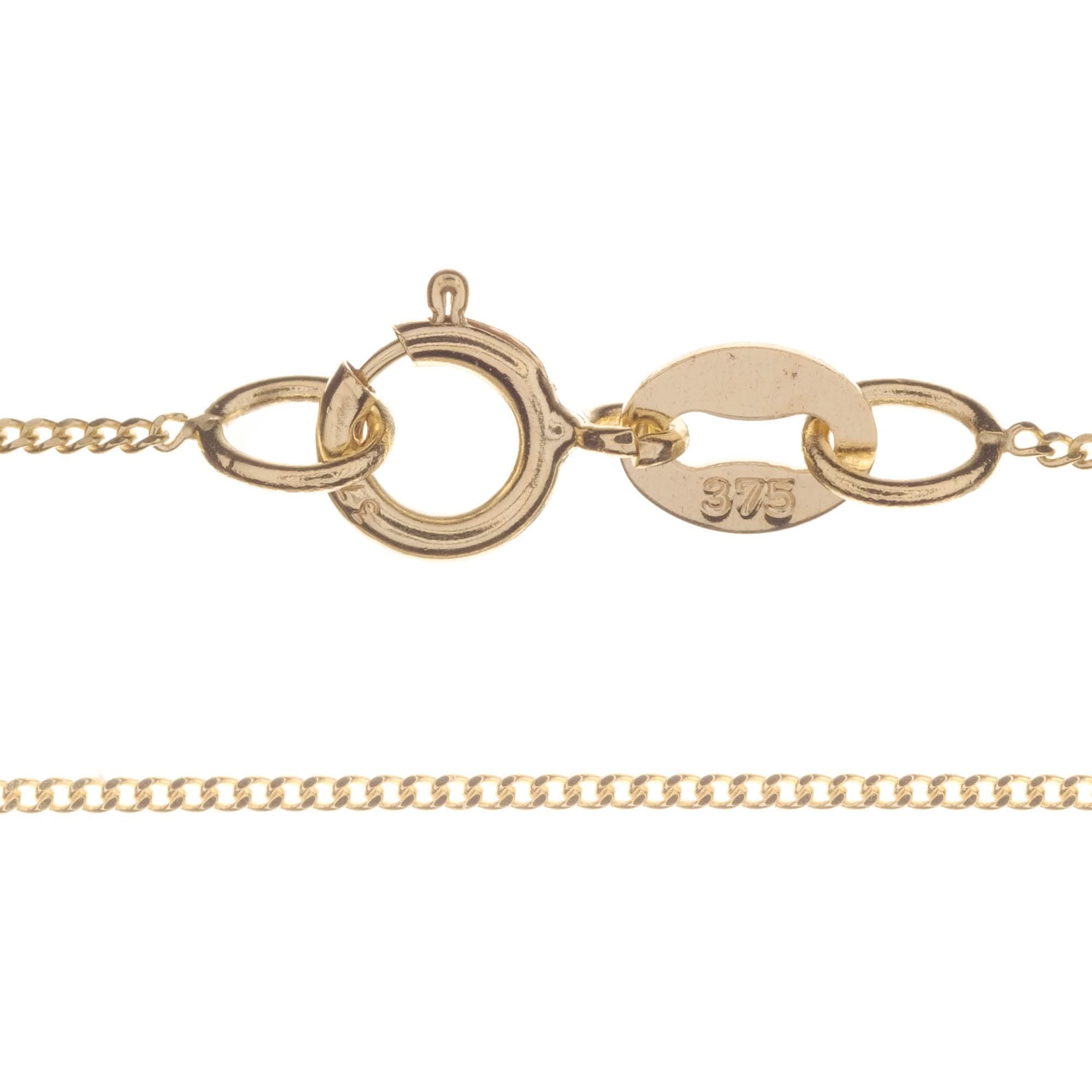 Markylis - Real Stunning 9ct Gold FINE Curb Link Style Chain Necklace Ladies - 0.8mm - 22inch - 22"