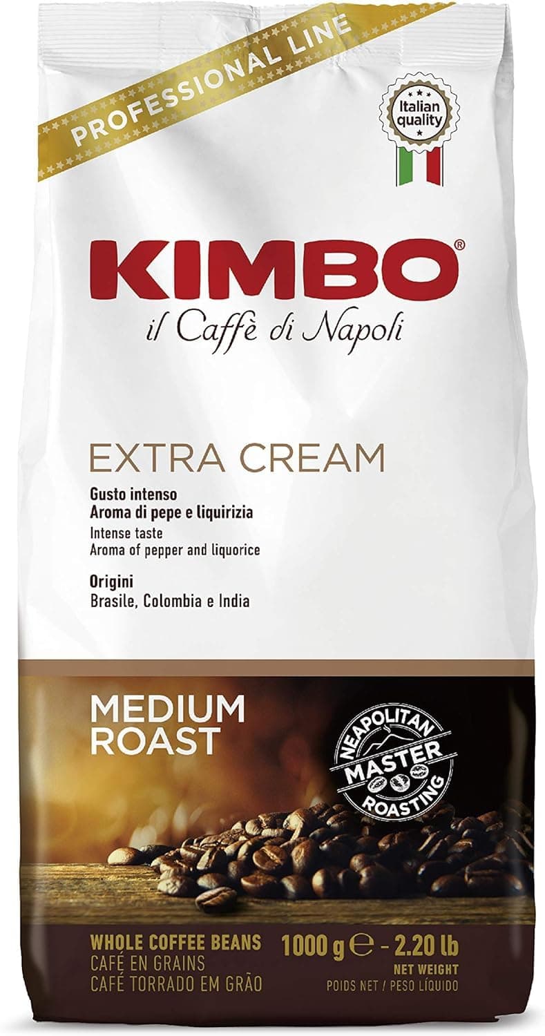 Extra Cream Espresso Coffee Beans, Medium Roast (1 x 1kg Bag)