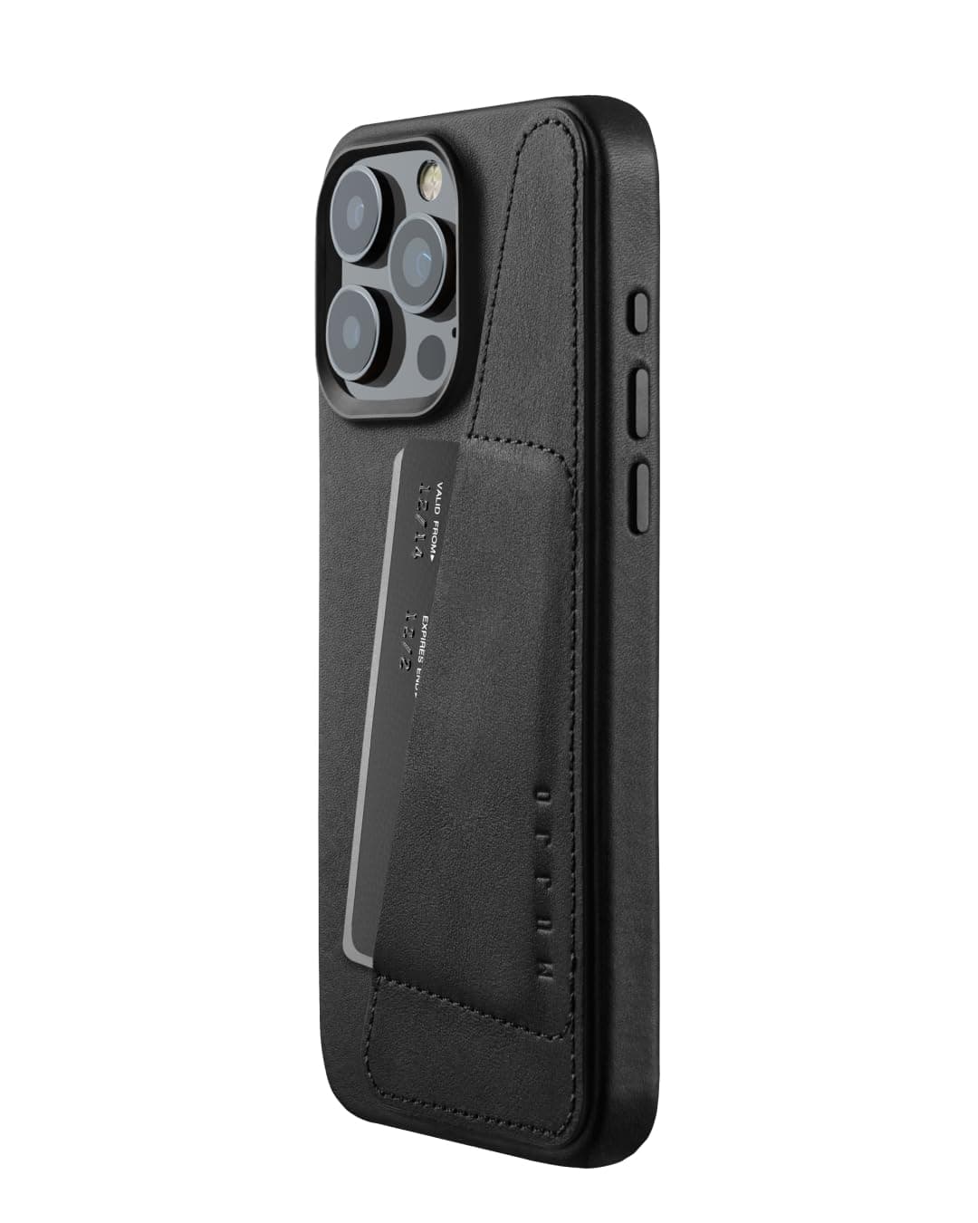 Leather Wallet Case for iPhone 15 Pro Max - Premium European Leather Case with Card Pocket, Phone & Camera Lens Protection, MagSafe Compatible - iPhone 15 Pro Max Card Wallet Case (Black)