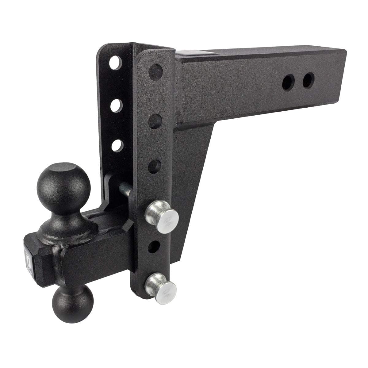 - 3.0" Adjustable Heavy Duty Trailer Hitch (22,000 lb. Rating) - 6" Drop/Rise Trailer Hitch with 2" & 2-5/16" Dual Ball - Powder Coat, Solid Steel, Corrosion-Resistant