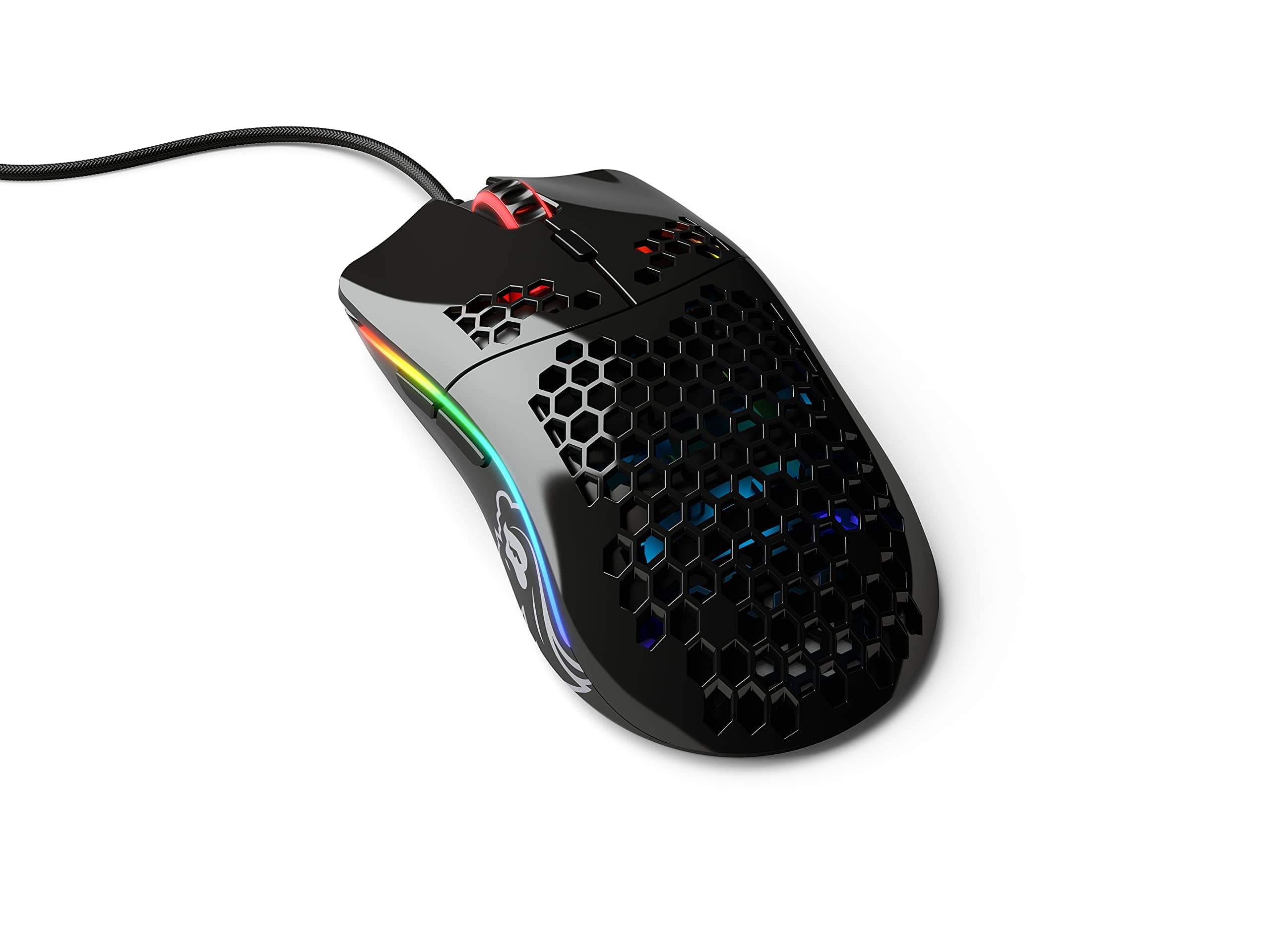 Glorious PC Gaming Race Model O- Minus (Glossy Black) | The world Lightest RGB Mouse | Pixart PMW-3360 Sensor | 12000 DPI | 59 grams