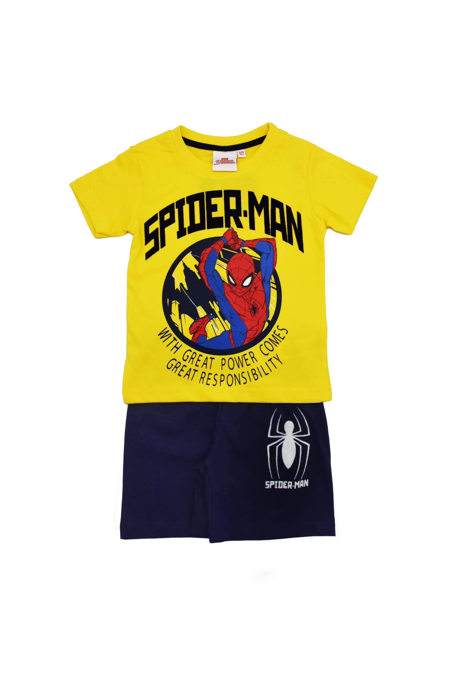 Pierre DonnaSpiderman Tshirt and Short Set for Boys, Graphic MARVEL Character t shirt and shorts