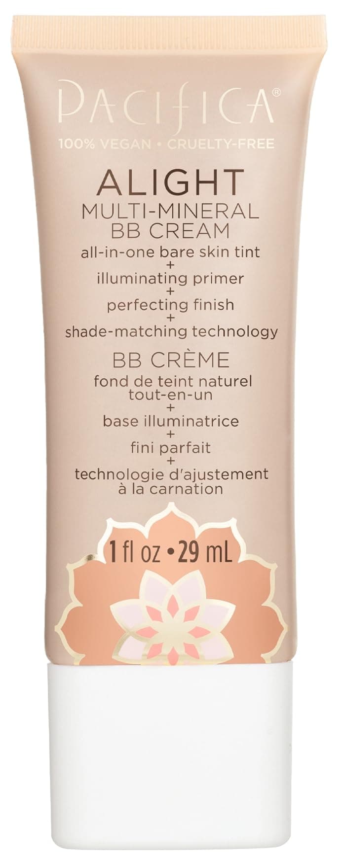 Beauty Alight Multi Mineral BB Cream - Lightweight Tinted Face Moisturizer & Sheer Foundation - Dewy Glow Makeup with Hyaluronic Acid - Vegan, Cruelty Free & Color Adjusting - 1.0 Oz