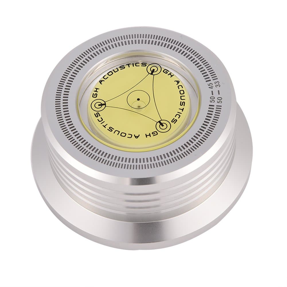 Record LP Platinum Stabilizer Metal Disc Weight/Clamp HiFi Platinum Aluminum Alloy Clamp for LP Record Player, Pink, Silver, Black Optional (Silver)