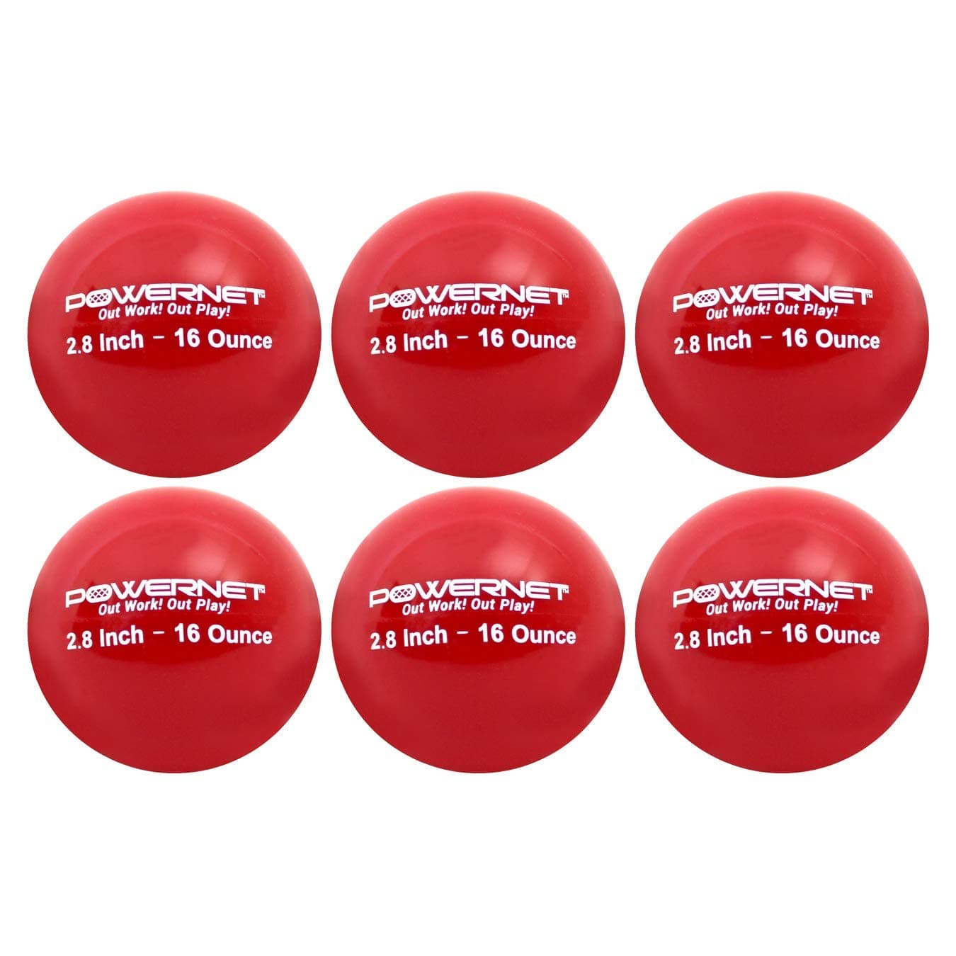 'PowerNet 2.8'' German Marquez Weighted Hitting Batting Training Balls (6 Pack), 12 to 20 oz, Build Strength and Muscle, Improve Technique and Form, Baseball Size'