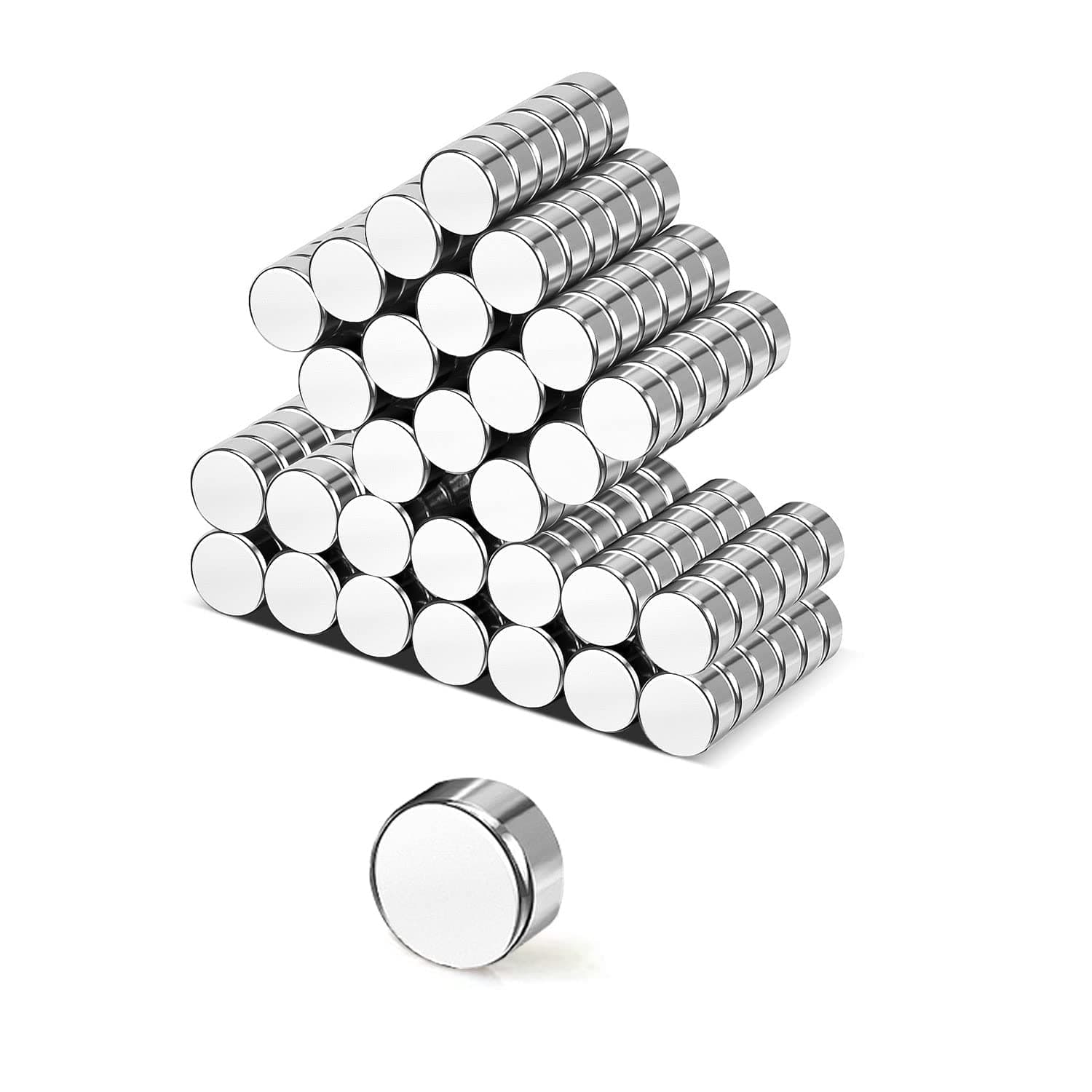 64PCS Small Magnet Round Refrigerator Magnets for Whiteboard Cylinder Strong Magnets Tiny Fridge Magnets Mini Magnet for Craft