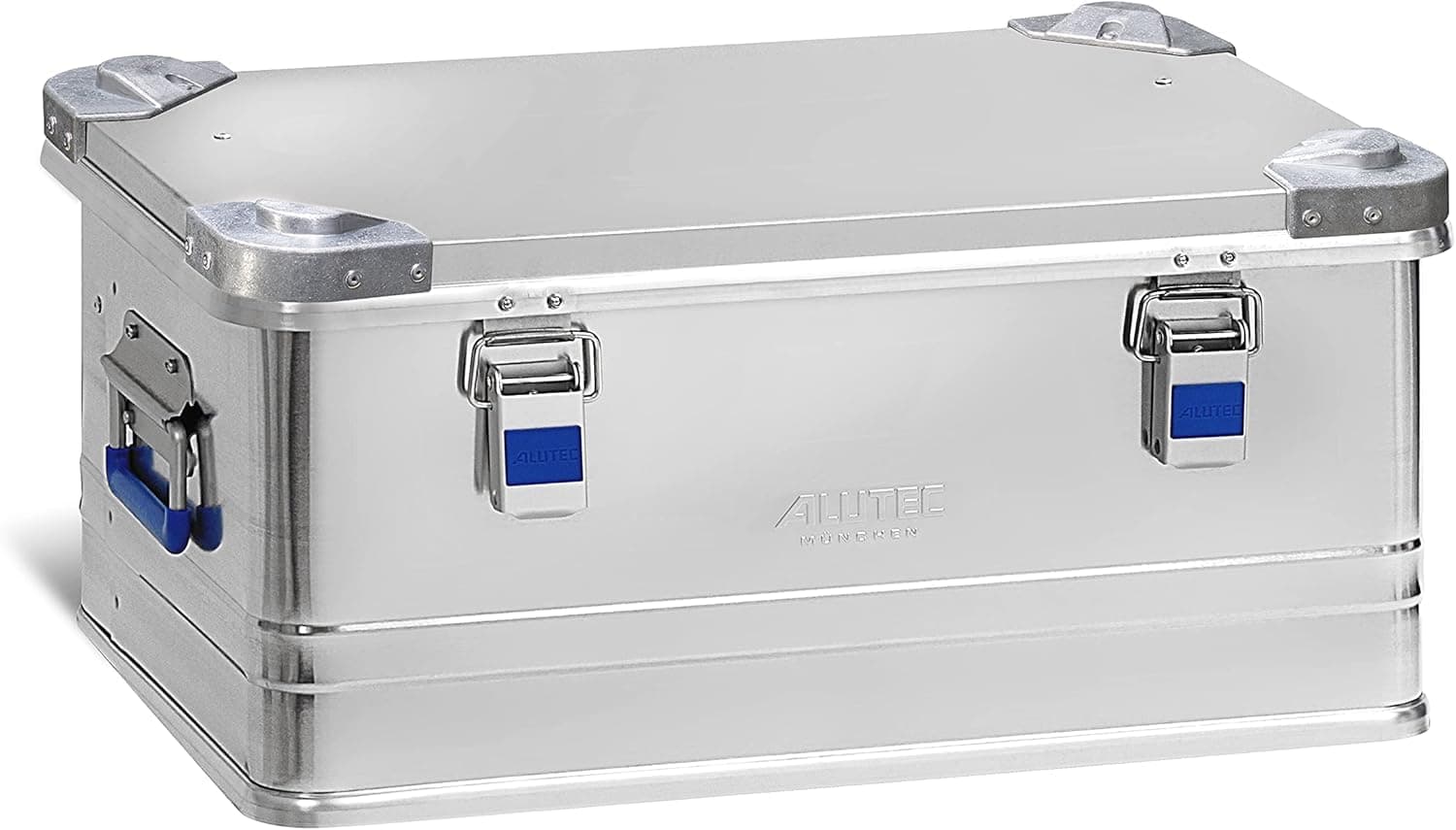 Alutec Industrial 48 Aluminium Box (Capacity 48 L, Inner Dimensions (L x W x H) 550 x 350 x 248 mm, Dust/Splashproof, Tool Box, Storage Box, Weight 4.10 kg) 13048