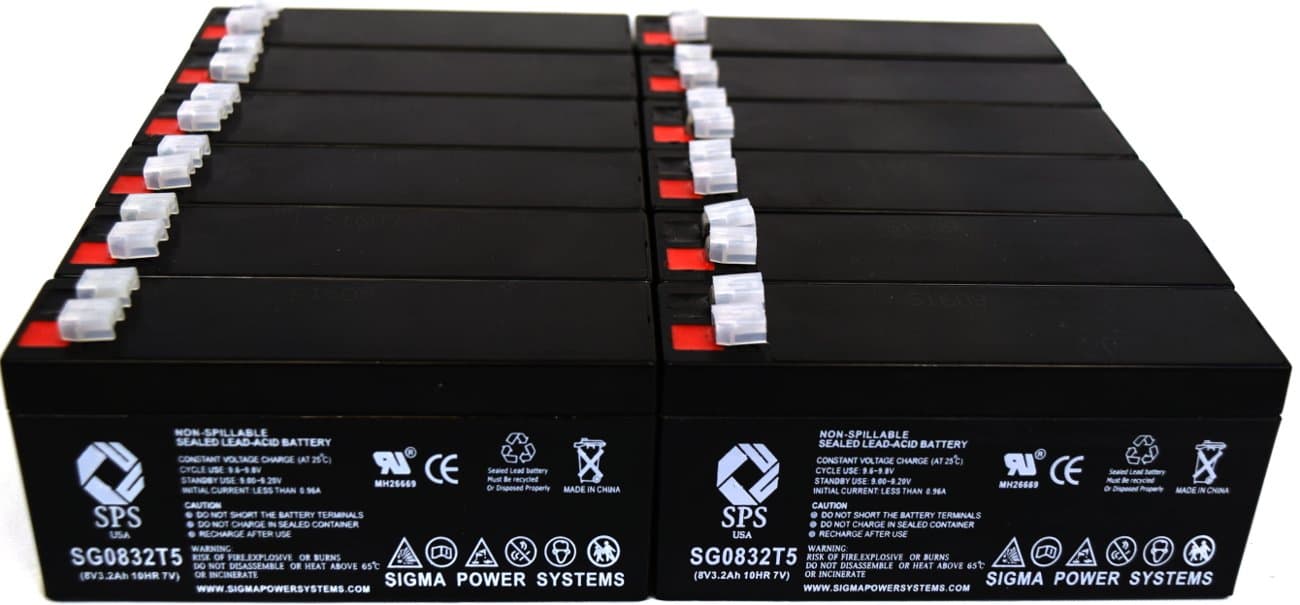 SPSBrand 8V 3.2 Ah Replacement Battery for Digitron Scales DW200 Electronic Scale (12 Pack)