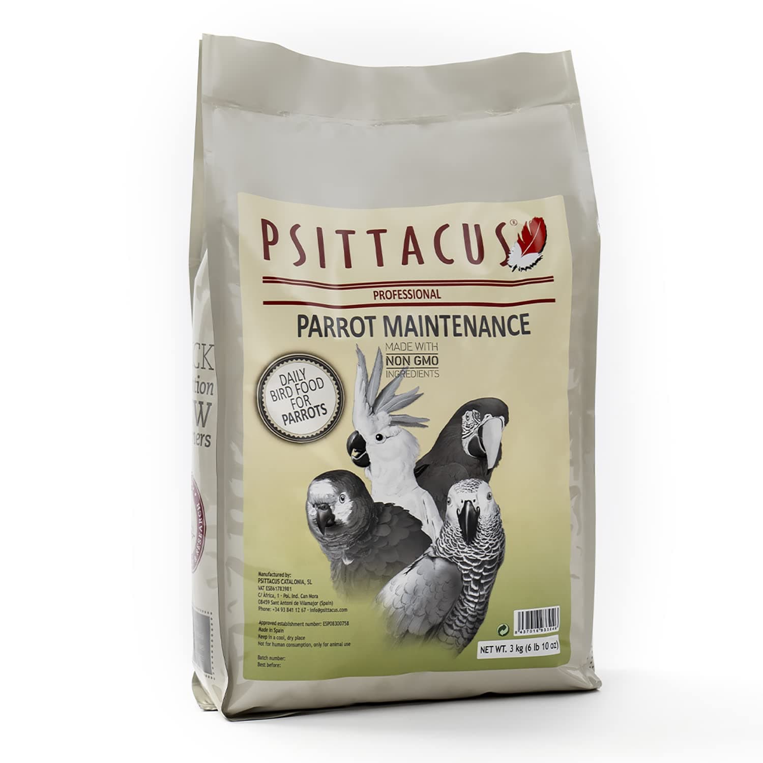 Parrot Maintenance 6.6 lb | Complete Pellet Diet for Caiques, Macaws, African Greys and Amazonas | Premium Food for Birds, 100% no-GMO