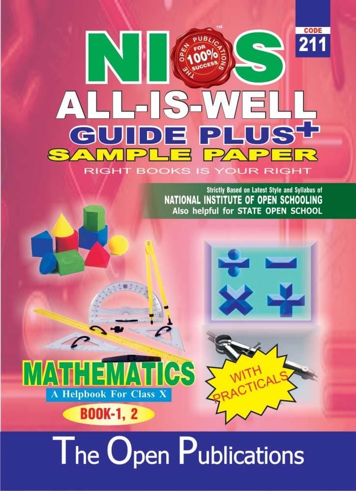 NIOS 211 Mathematics Class 10 - Guide & Sample Papers with Practicals Unknown Binding – 1 January 2018