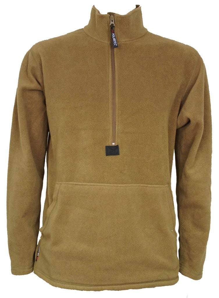 Polartec Fleece Pullover, Coyote Brown, USMC Issue, Made in USA
