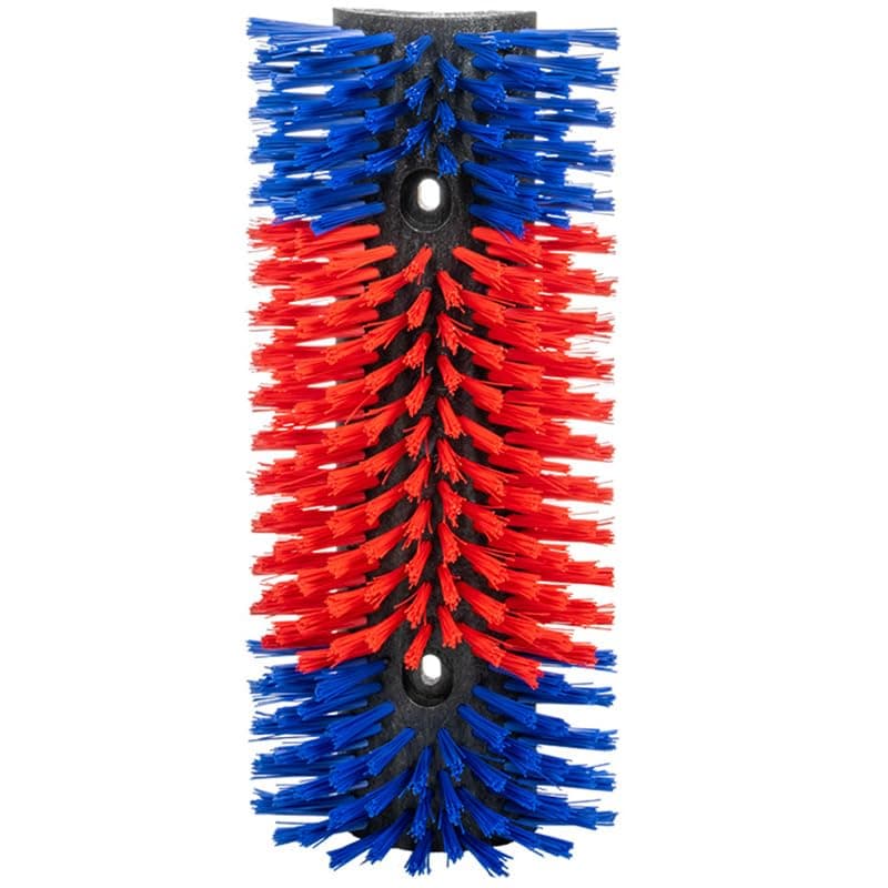 Premier 1 Scratch Brushes for Cattle, Sheep, Goats, Horses & Other Livestock | Durable 2" Stiff Bristles Built to Last | Easily Mounts with Hardware Included (Red/Blue - Large)