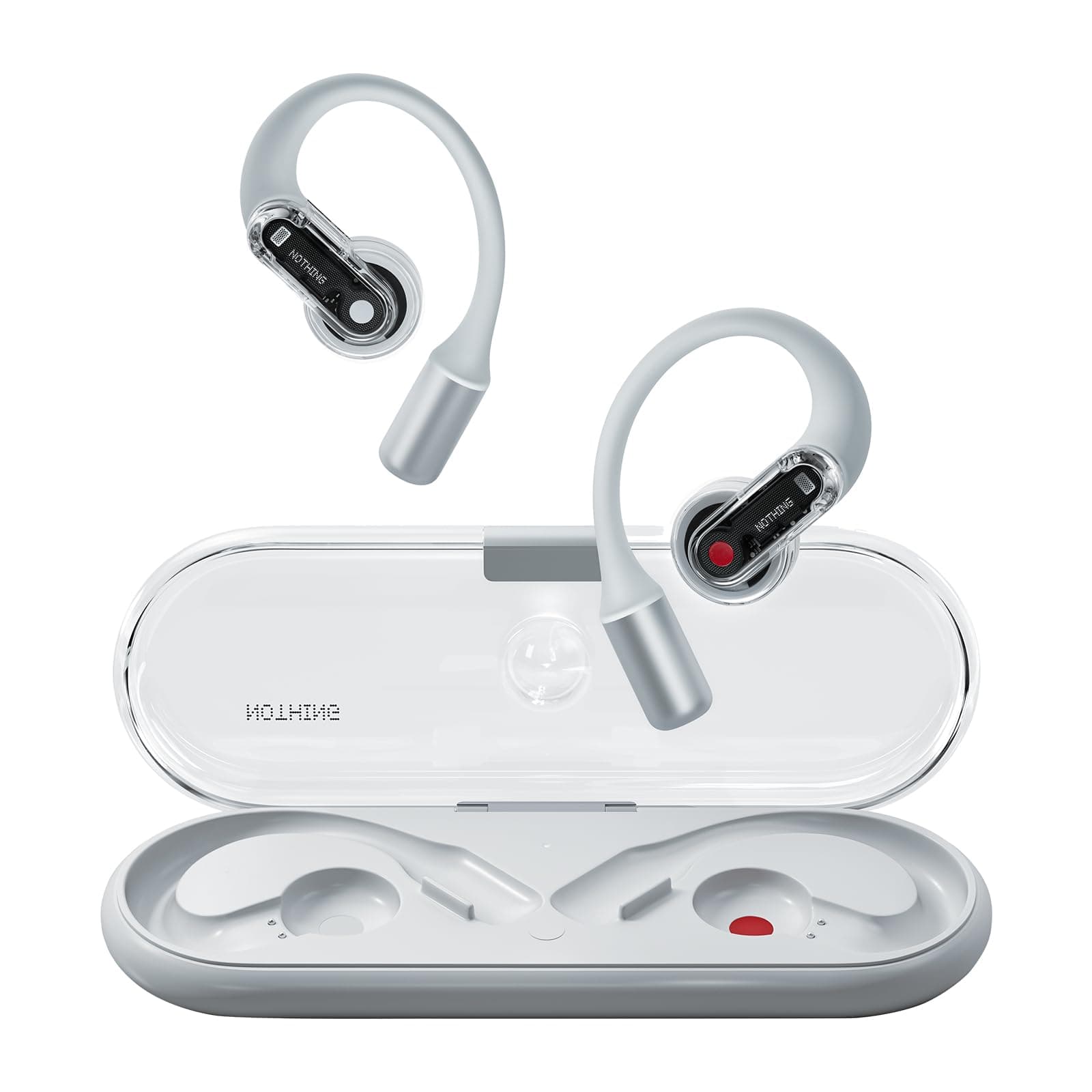 Ear (open) Ultra-light Open Ear Headphones with Adjustable Earhooks, Multipoint Connection Bluetooth Earbuds with Clear Voice Technology for AI Calls, IP54, Fast Charging, ChatGPT Supported
