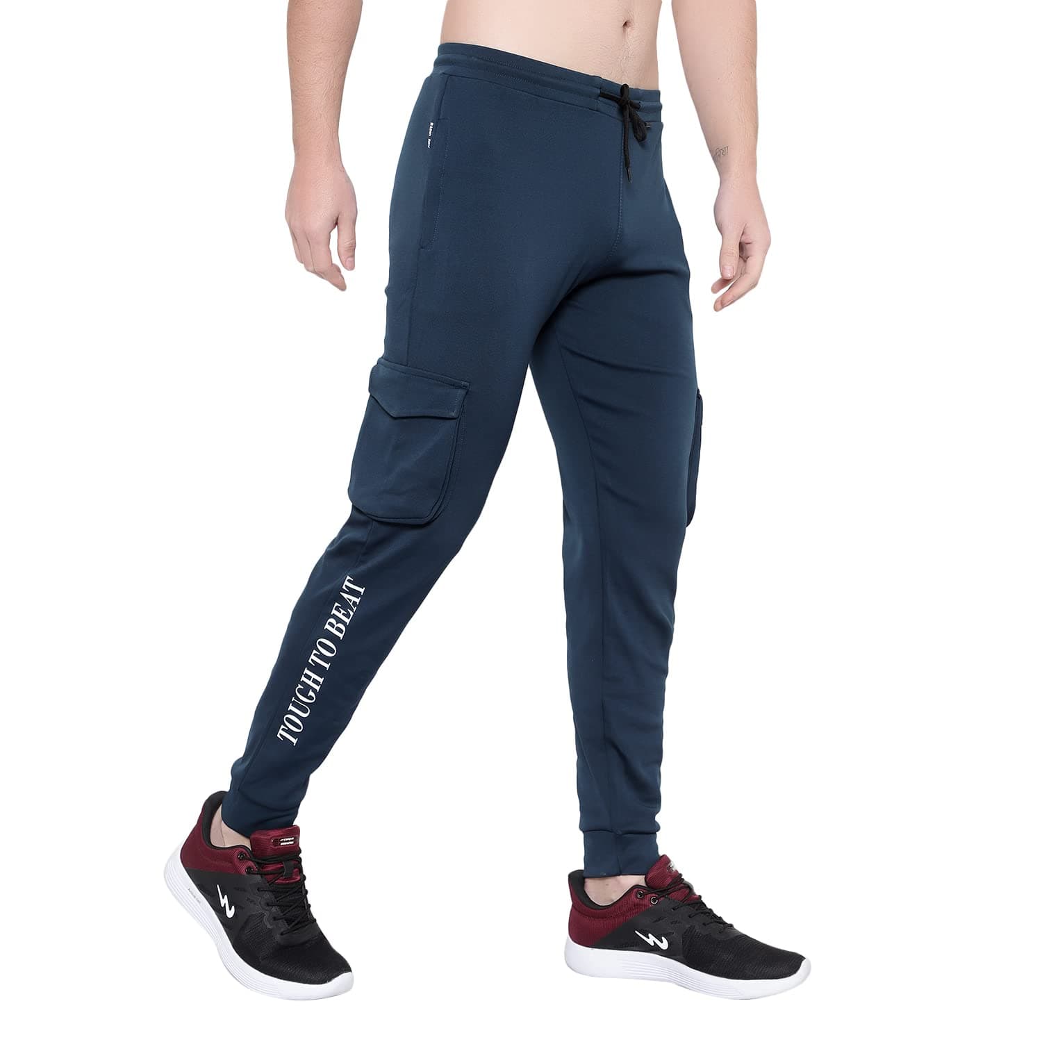 BLUE STAR SHARKMen's Lycra Stretchable Regular Fit Stylish Grip Cargo Joggers Track Pant Lower Pyjama