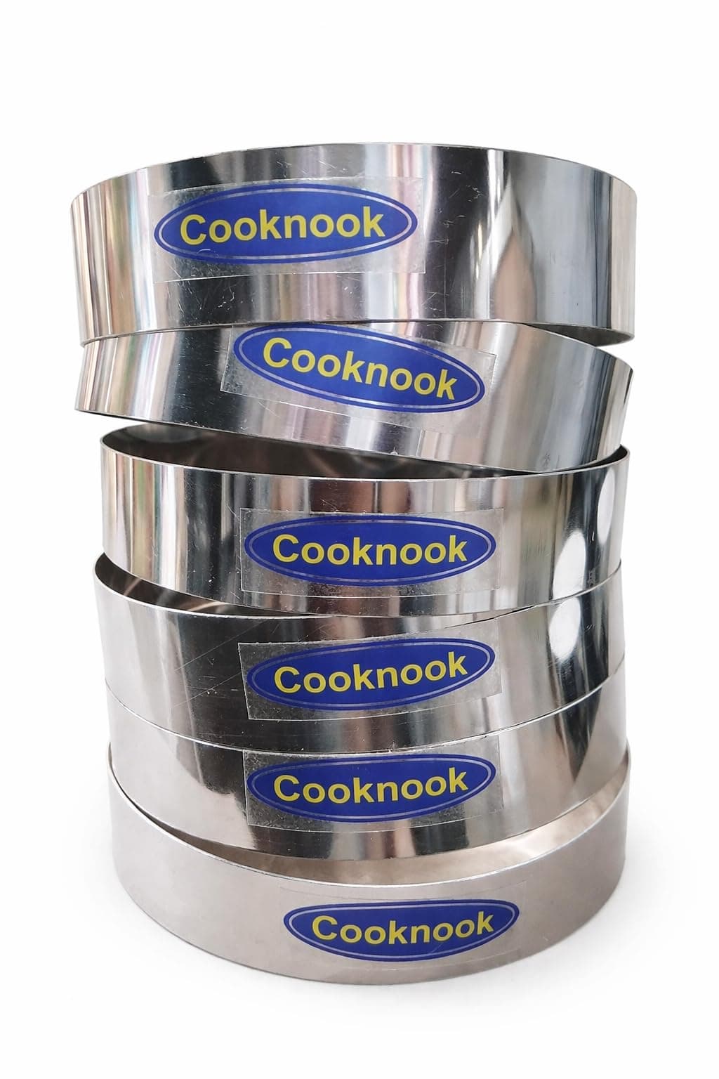 CooKNooK 3 Inch Burger Ring Stainless Steel Baking Ring for Burger/Buns Round-6 Pieces,(New)